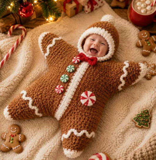 Crocheted Star-shaped Bodysuit Starfish Baby Sleeping Bag Newborn Baby Boy Girl Kids Cartoon Hooded Romper Jumpsuit Bodysuit Clothes Outfits Long Sleeve Playsuit Toddler One Piece Outfit