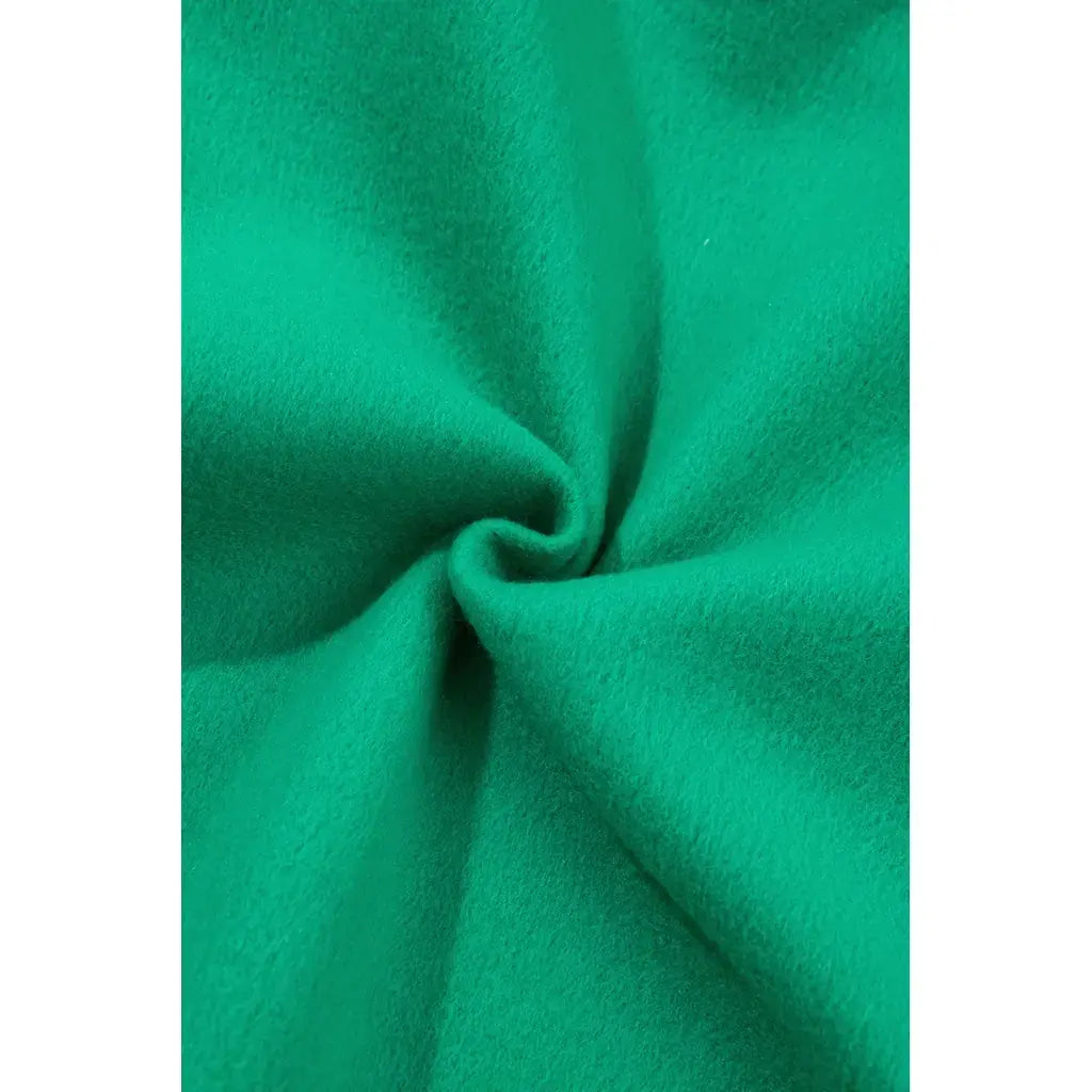 Bright Green Polka Dot Trim Baggy Pullover 2pcs Short Set