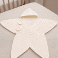 Crocheted Star-shaped Bodysuit Starfish Baby Sleeping Bag Newborn Baby Boy Girl Kids Cartoon Hooded Romper Jumpsuit Bodysuit Clothes Outfits Long Sleeve Playsuit Toddler One Piece Outfit
