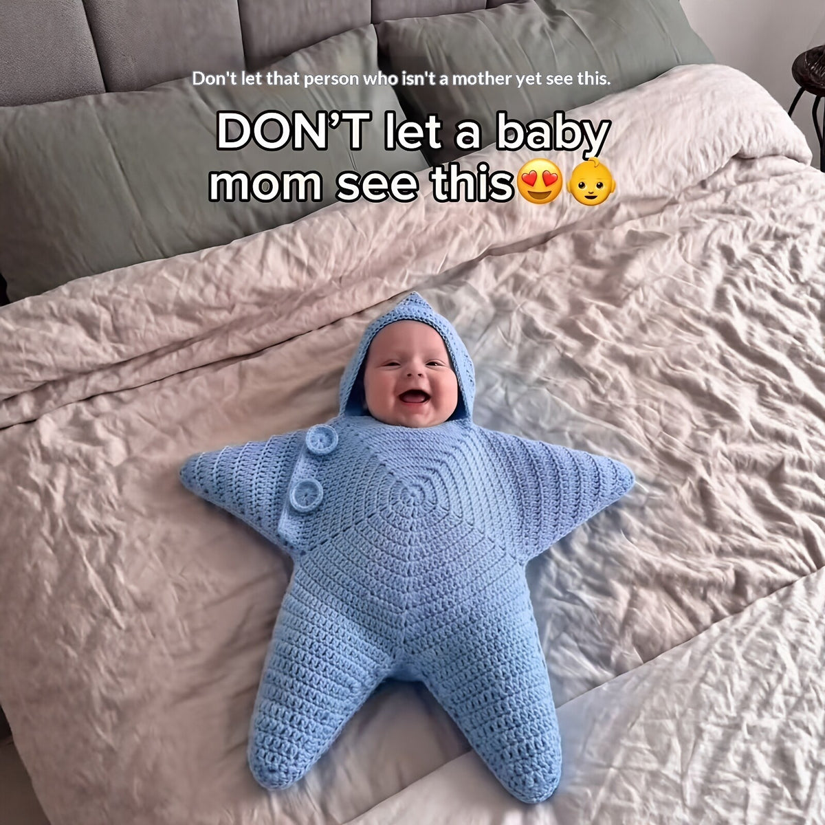 Crocheted Star-shaped Bodysuit Starfish Baby Sleeping Bag Newborn Baby Boy Girl Kids Cartoon Hooded Romper Jumpsuit Bodysuit Clothes Outfits Long Sleeve Playsuit Toddler One Piece Outfit