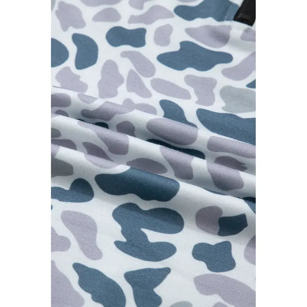 Multicolour Abstract Patterned Polo Collar T Shirt and Shorts Set