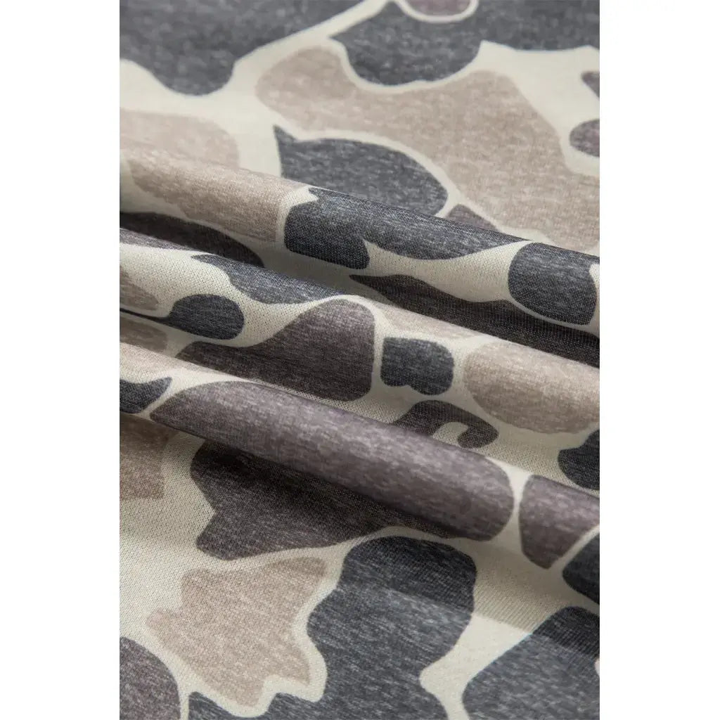 Multicolour Camouflage Print Color Block Trim Zip Bomber Sweatshirt
