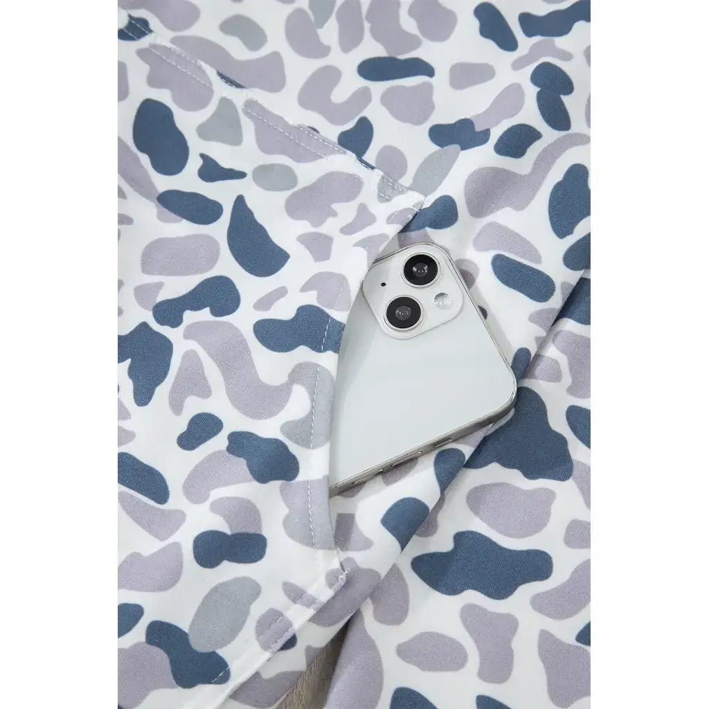 Multicolour Camouflage Print Kangaroo Pocket Zip Collar Pullover Sweatshirt