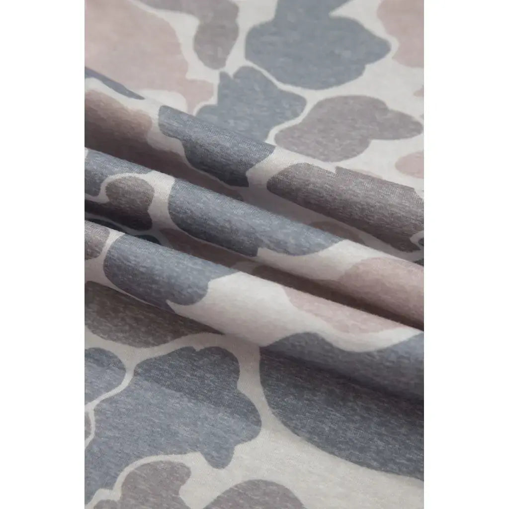 Multicolour Camouflage Print Long Sleeve Open Front Tunic Cardigan