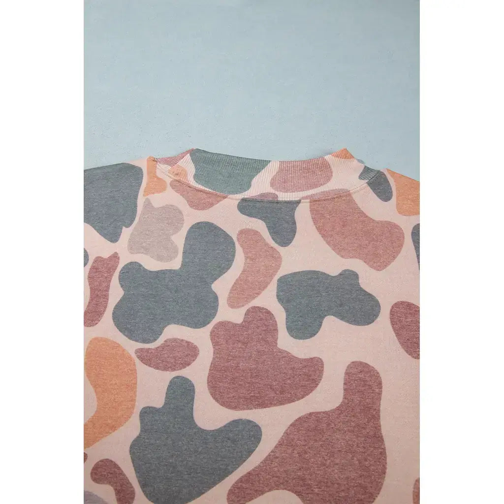 Multicolour Camouflage Western Graphic Plus Size Sweatshirt