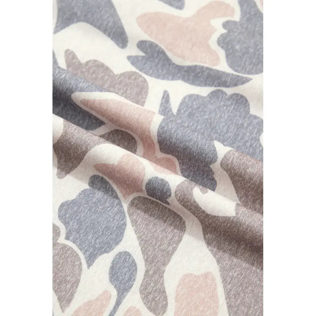 Multicolour Casual Camouflage Button Down Tunic Shacket