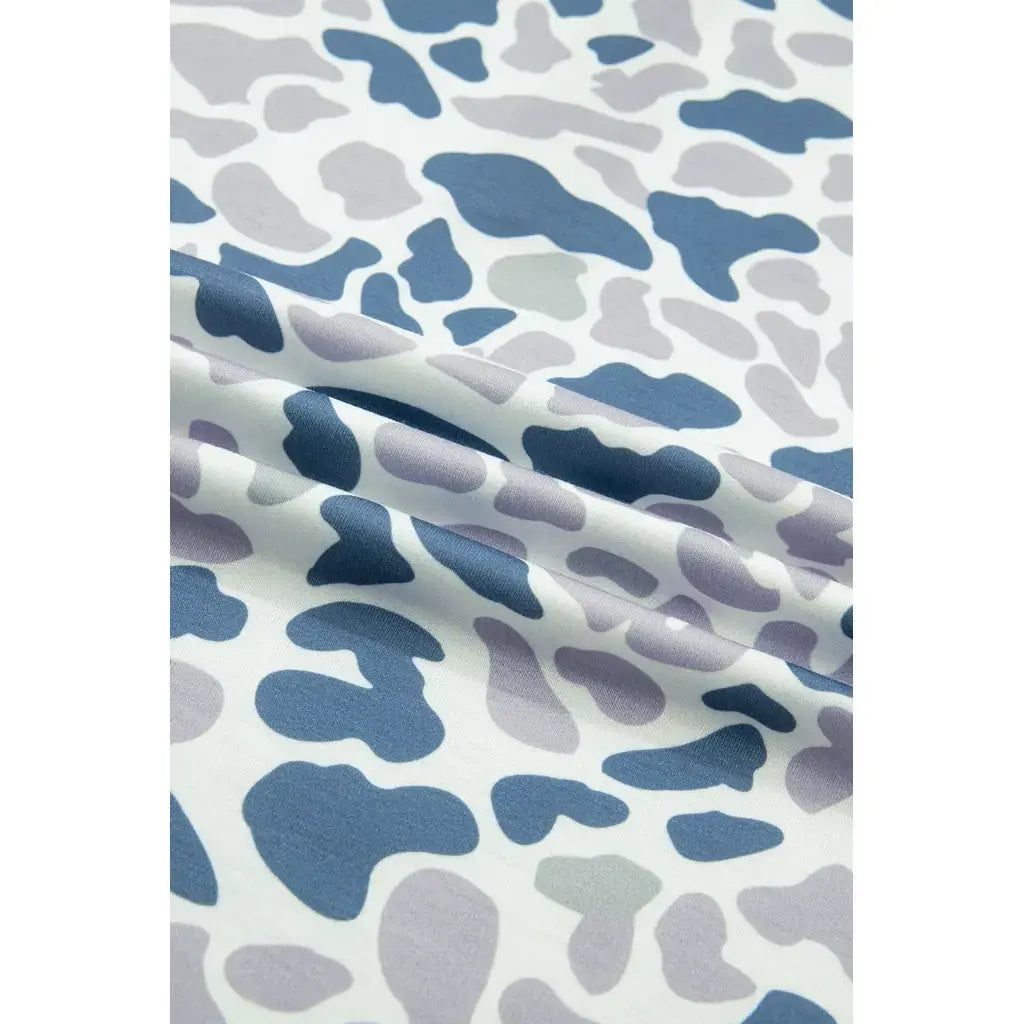 Multicolour Zip up Tee and Short Plus Size Camo Set