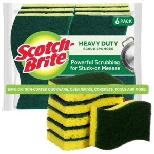 Scotch-Brite Heavy Duty Cellulosic Scrub Sponge, units/pack | Kitchen sponge | Dish sponge | Scrub | General Purpose Cleaning | Food Safe | Non-Rusting | Kitchen, Garage, Outdoor