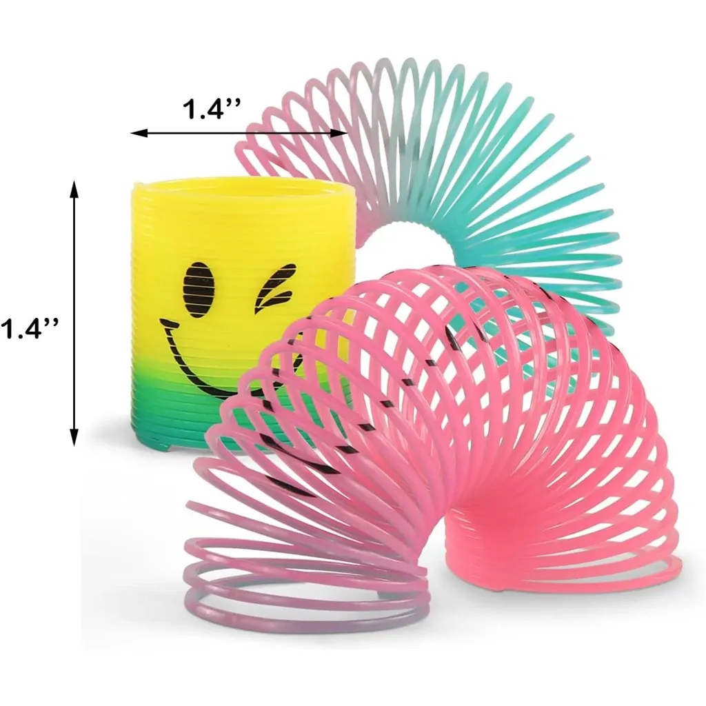 Pack Spring Rainbow Magic Fidget Stress Coil Mini Springs Bulk Toys For Party Favor Carnival Prize Birthday Goodie Bag Stuffers For Kids Boys Girls - Image 3