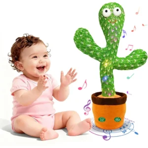 Dancing Mimicking Talking Cactus Toy,Funny Gift for Toddler Year Old Boy Girl,Singing Record Repeat What You Say Light Up Baby Infant Toys - - Months (Volume Adjustment)