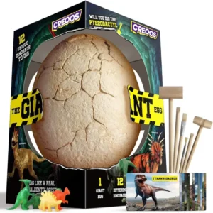 Dinosaur Egg Dinosaur Toys Dig Kit Dinasour with Digging Tools and Board Game Giant Dino Egg Large Big Gift for Kids Boys Girls Science Learning STEM Crafts Excavation Eggs Jurassic Toy
