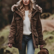 Suede Autumnwinter Women's Lapel Jacket