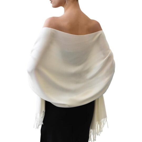 Womens Soft Shawl Wrap Scarf For Wedding Travel Buttery Soft Viscose Blend, Warm But Not Bulky, Premium High End Look, Perfect For Evening Dresses Flights