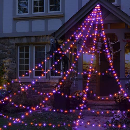 Halloween Spiderweb Triangle Light - LED Decorative Prop For Party Scene Setting And Holiday Atmosphere Creation - Image 8