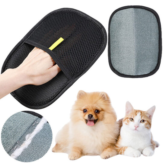 Pet Hair Remover Mitt Pet Hair Remover Gloves Deshedding Brush Glove For Dog Cat Rabbit With Long Short Curly Hair