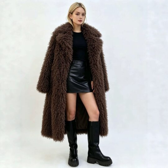 Women's Fashionable Loose-fit Casual Eco-friendly Fur Coat