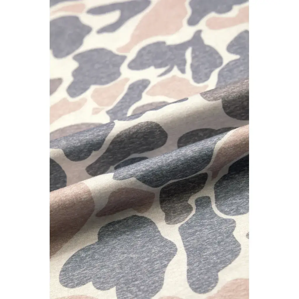 Beige Botanical Camo Print Long Sleeve Pocket Mini Dress - Image 10