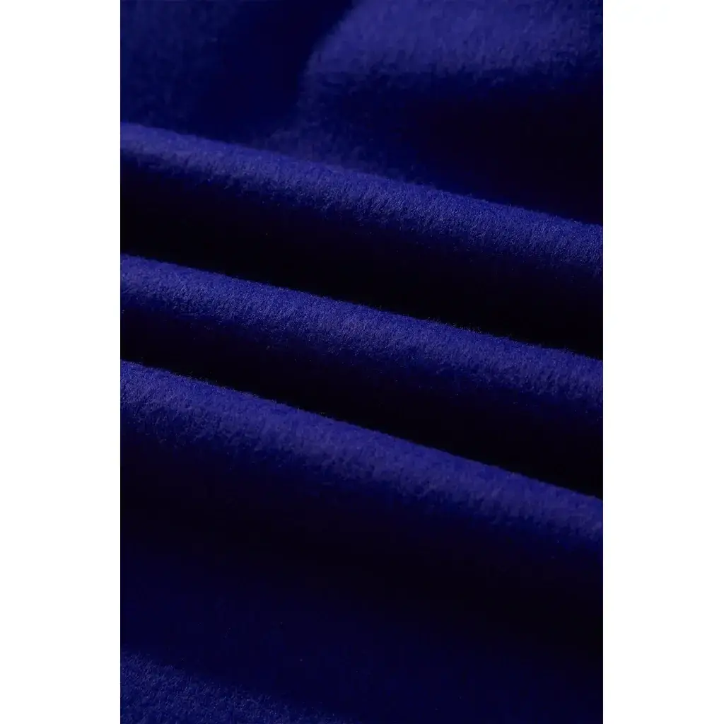 Dirty blue Colorblock Polka Dot Contrast Trim Oversized Sweatshirt - Image 9