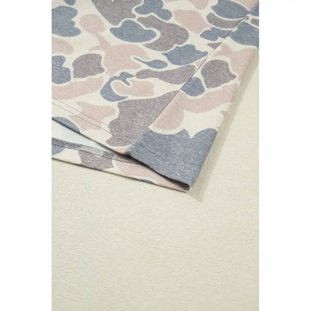 Multicolour Camouflage Loose Tee Drawstring Shorts 2pcs Outfit - Image 19