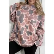 Multicolour Camouflage Western Style Pullover Sweatshirt