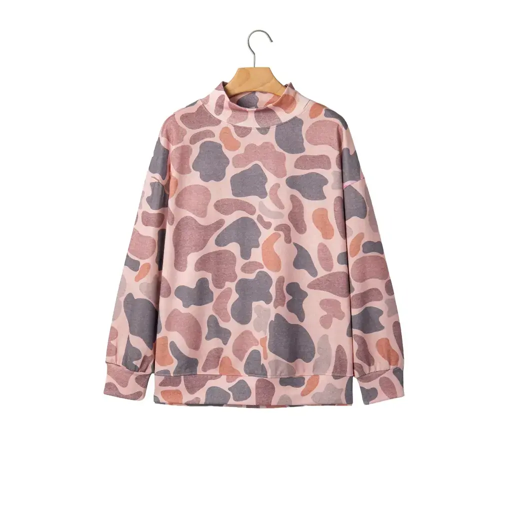 Multicolour Camouflage Western Style Pullover Sweatshirt - Image 18